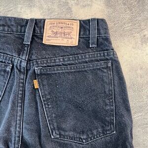 Levi's 550 Jeans Student Size 28 (27x23) Black Orange Tab Relaxed Fit *CUTOFF*